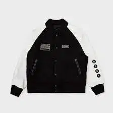 Fragment x BT21 Varsity Jacket Black Whi